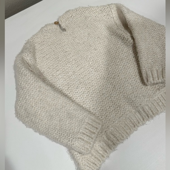 ZARA Baby Ivory Popcorn & Cableknit Sweater 12-18 Mon - Picture 4 of 4